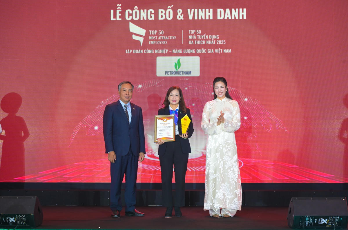 Petrovietnam được vinh danh Top 50 Nhà tuyển dụng được ưa thích nhất năm 2025