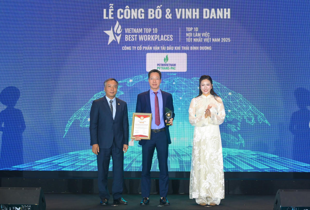 PVTrans PAC được vinh danh Top 10 Nơi làm việc tốt nhất Việt Nam 2025