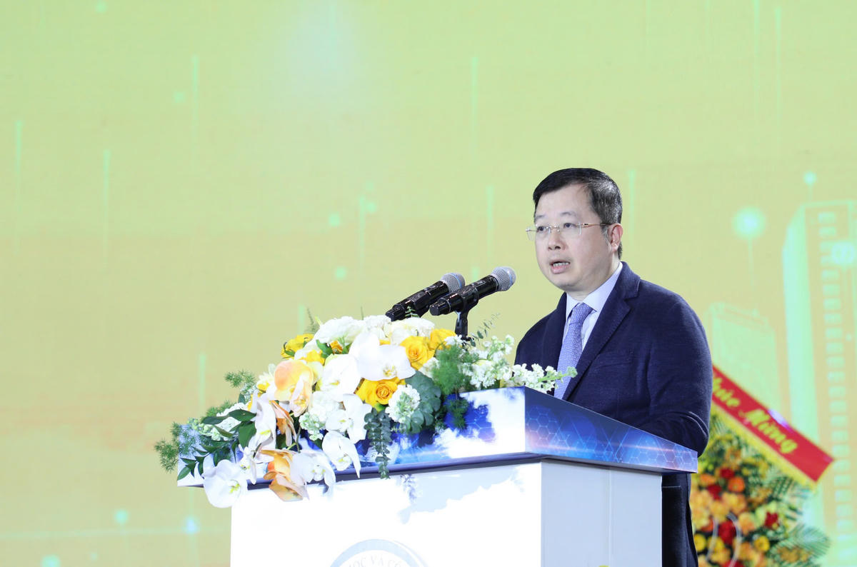 Tổng Giám đốc Đài Truyền hình Việt Nam (VTV) nhà báo Nguyễn Thanh Lâm phát biểu.