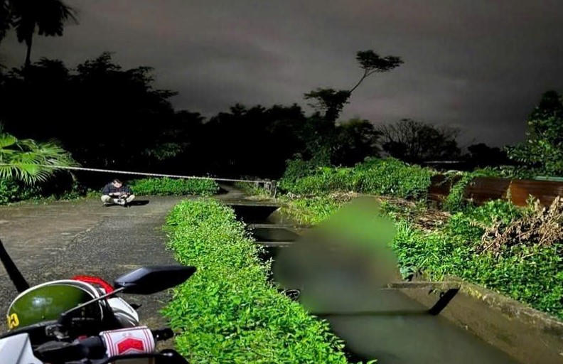 Khu vực nơi anh T. gặp nạn tử vong. Ảnh: CV.