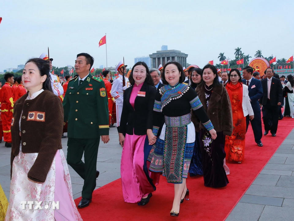 Đại biểu đến dự lễ kỷ niệm. (Ảnh: Trọng Đức/TTXVN)