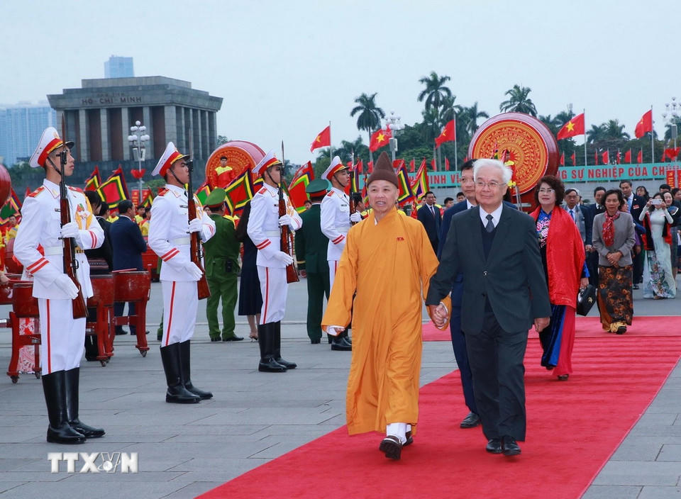 Đại biểu đến dự lễ kỷ niệm. (Ảnh: Trọng Đức/TTXVN)