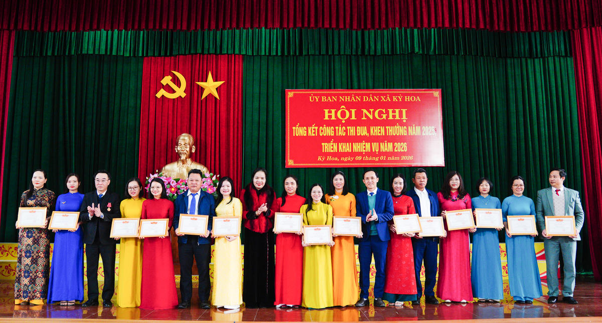 Xã Kỳ Hoa (Hà Tĩnh): Tổng kết thi đua gắn với tôn vinh điển hình tiêu biểu
