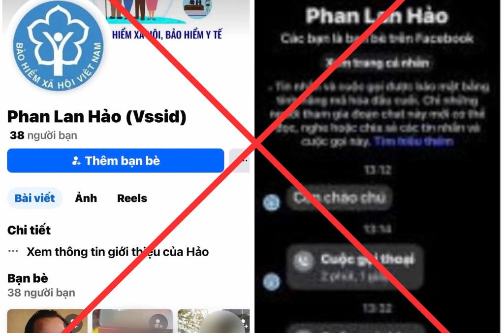 Trang Facebook của đối tượng lừa đảo và thông tin cuộc trao đổi với người dân. Ảnh: Phạm Thọ.