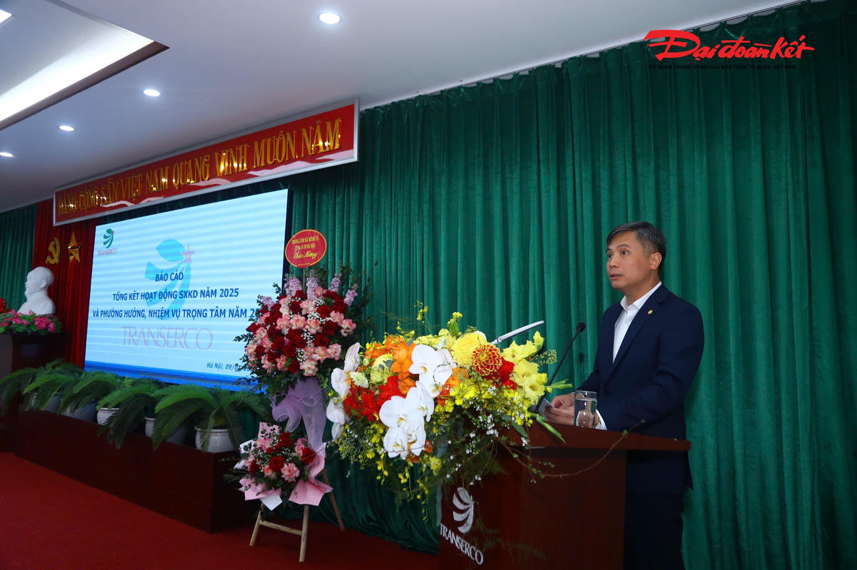 Ông Nguyễn Thanh Nam – Tổng Giám đốc Transerco phát biểu tại buổi tổng kết.