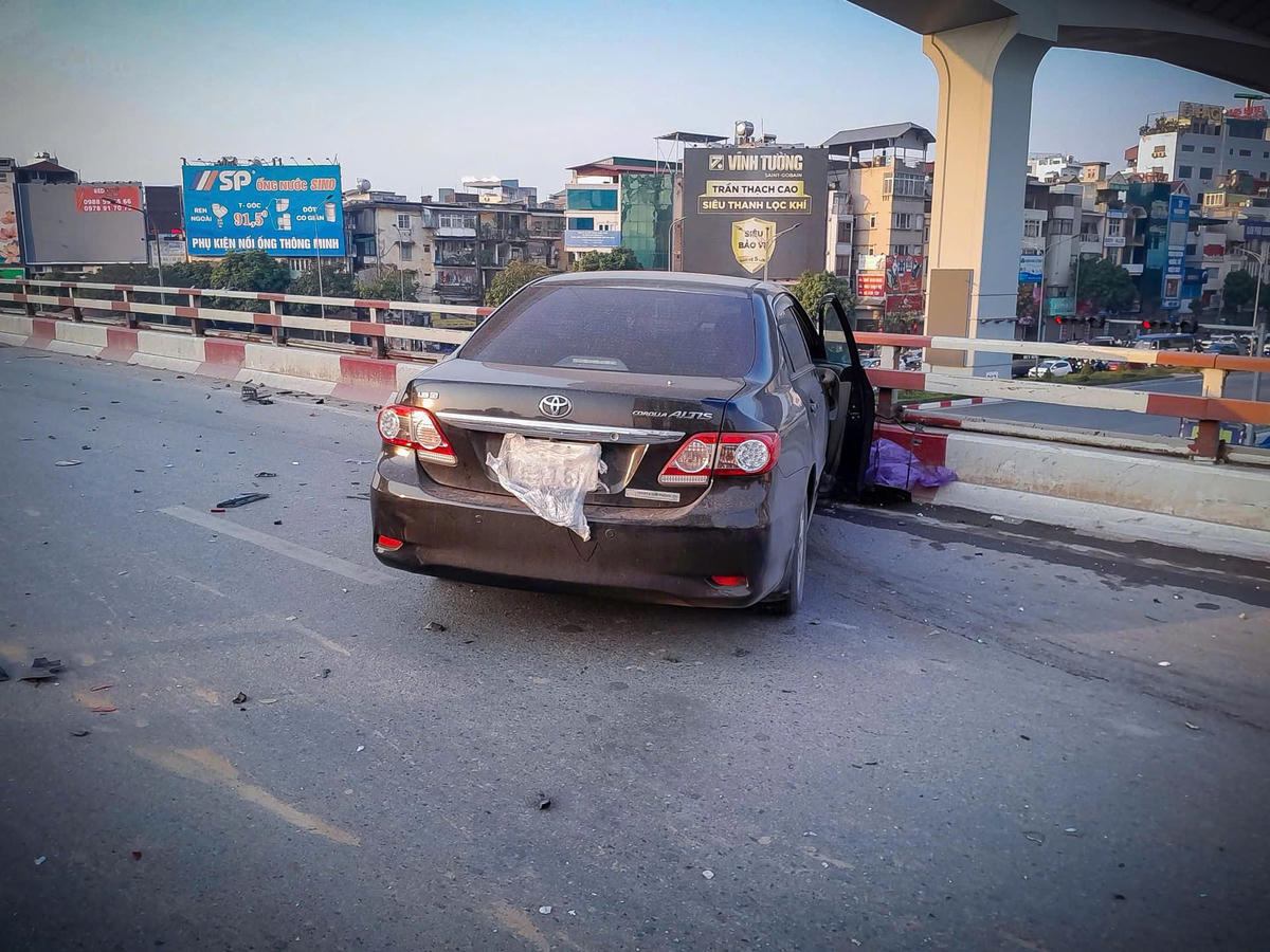 Hiện trường vụ tai nạn.