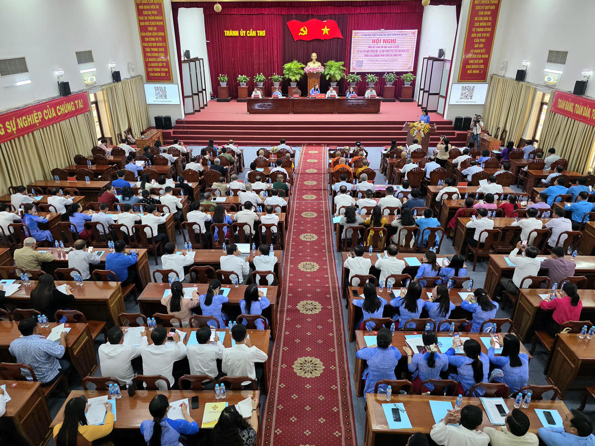 Hội nghị tổng kết công tác Mặt trận và các tổ chức chính trị - xã hội năm 2025, triển khai chương trình phối hợp thống nhất hành động năm 2026. Ảnh: Trung Phạm&nbsp;