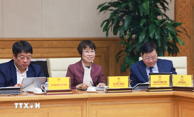 Các đại biểu tham dự Hội nghị tổng kết công tác năm 2025 và triển khai phương hướng, nhiệm vụ năm 2026 của Ban Chấp hành Đảng bộ Chính phủ. (Ảnh: Dương Giang/TTXVN).