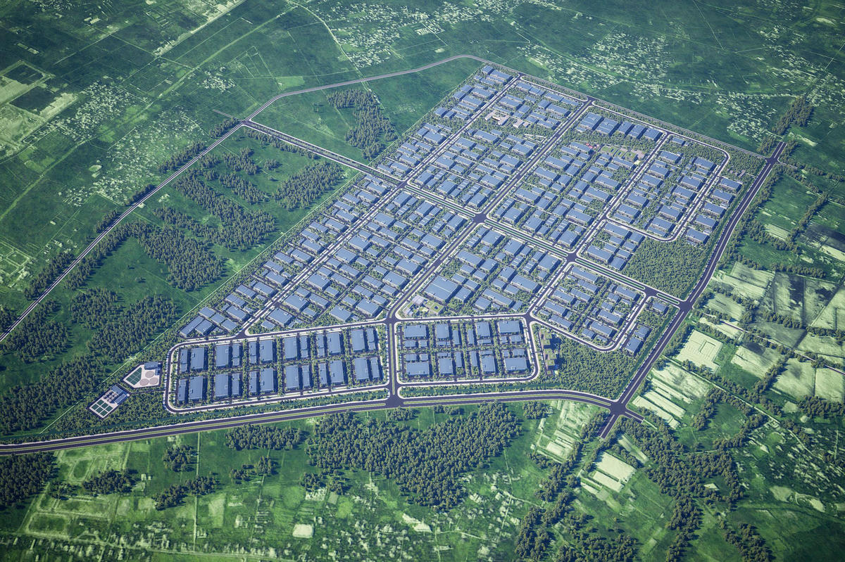 Phối cảnh khu công nghiệp số 6 Hưng Yên. Ảnh: N.T.