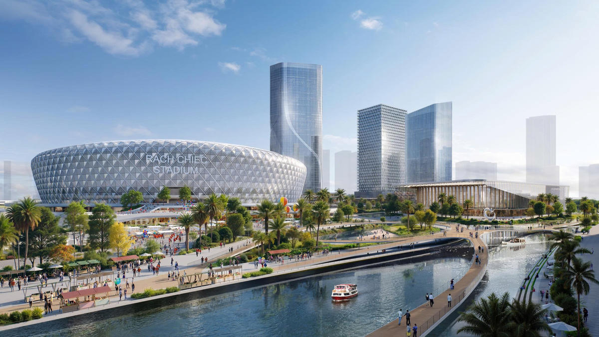 Phối cảnh dự án Khu liên hiệp TDTH Rạch Chiếc. Ảnh: SGCC.