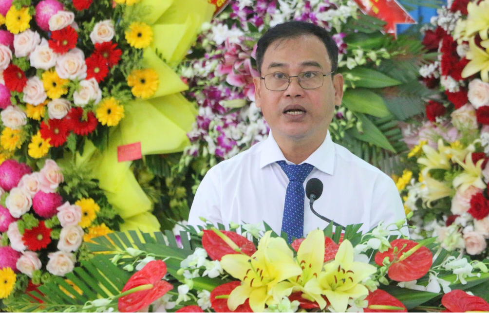 Ông Danh Phúc - Giám đốc Sở Dân tộc và Tôn giáo tỉnh An Giang phát biểu. Ảnh: Nghiêm Túc.