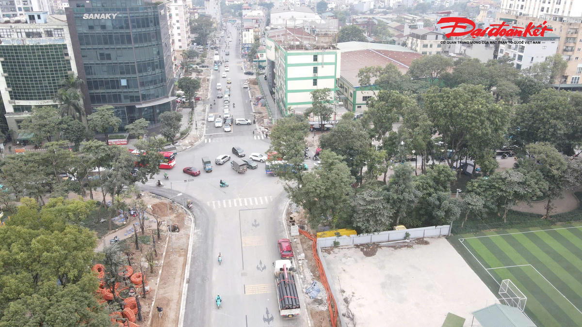 Hình ảnh ngõ 15 Ngọc Hồi được mở rộng nhằm giảm tải tình trạng ùn tắc giao thông.