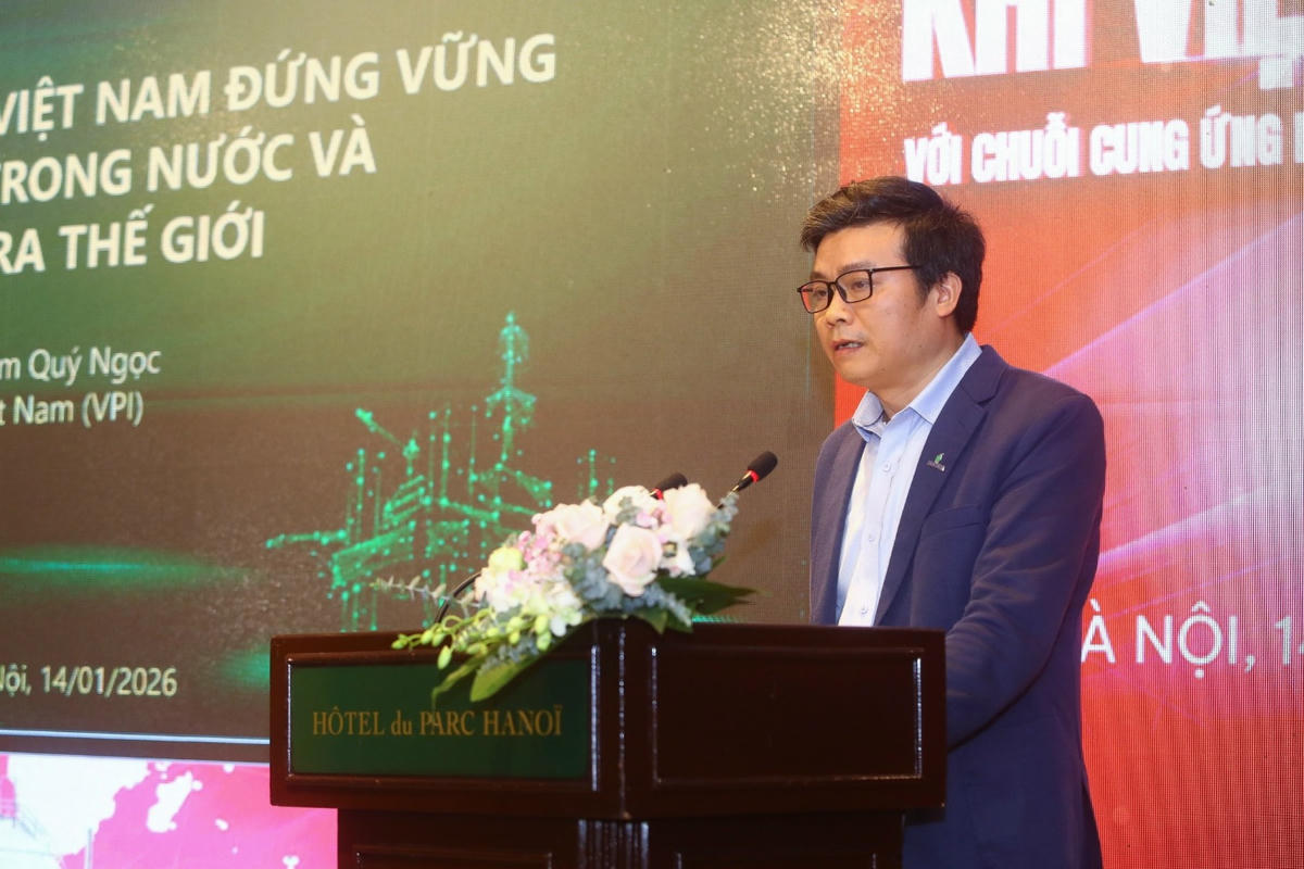 TS.Phạm Quý Ngọc, chuyên gia Viện Dầu khí (VPI) phát biểu tại Diễn đàn