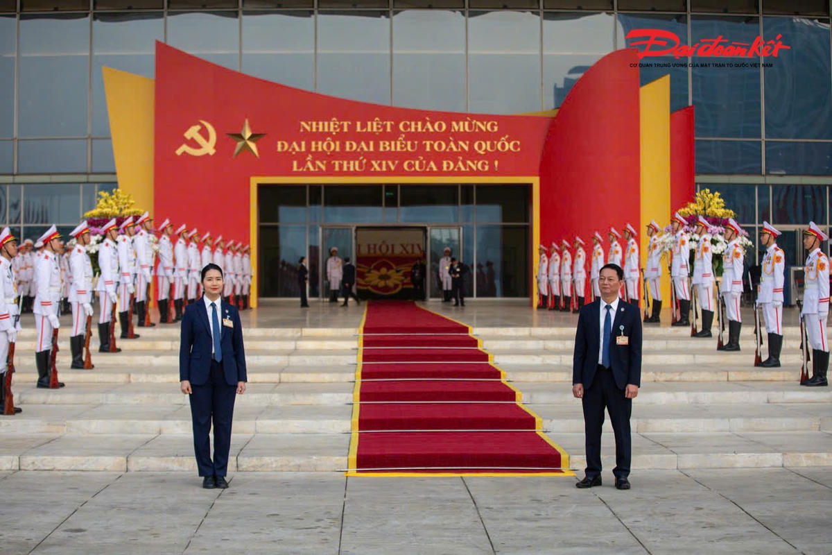 Các lực lượng tập kết tại Trung tâm Hội nghị Quốc gia - nơi sẽ diễn ra các hoạt động chính của Đại hội.