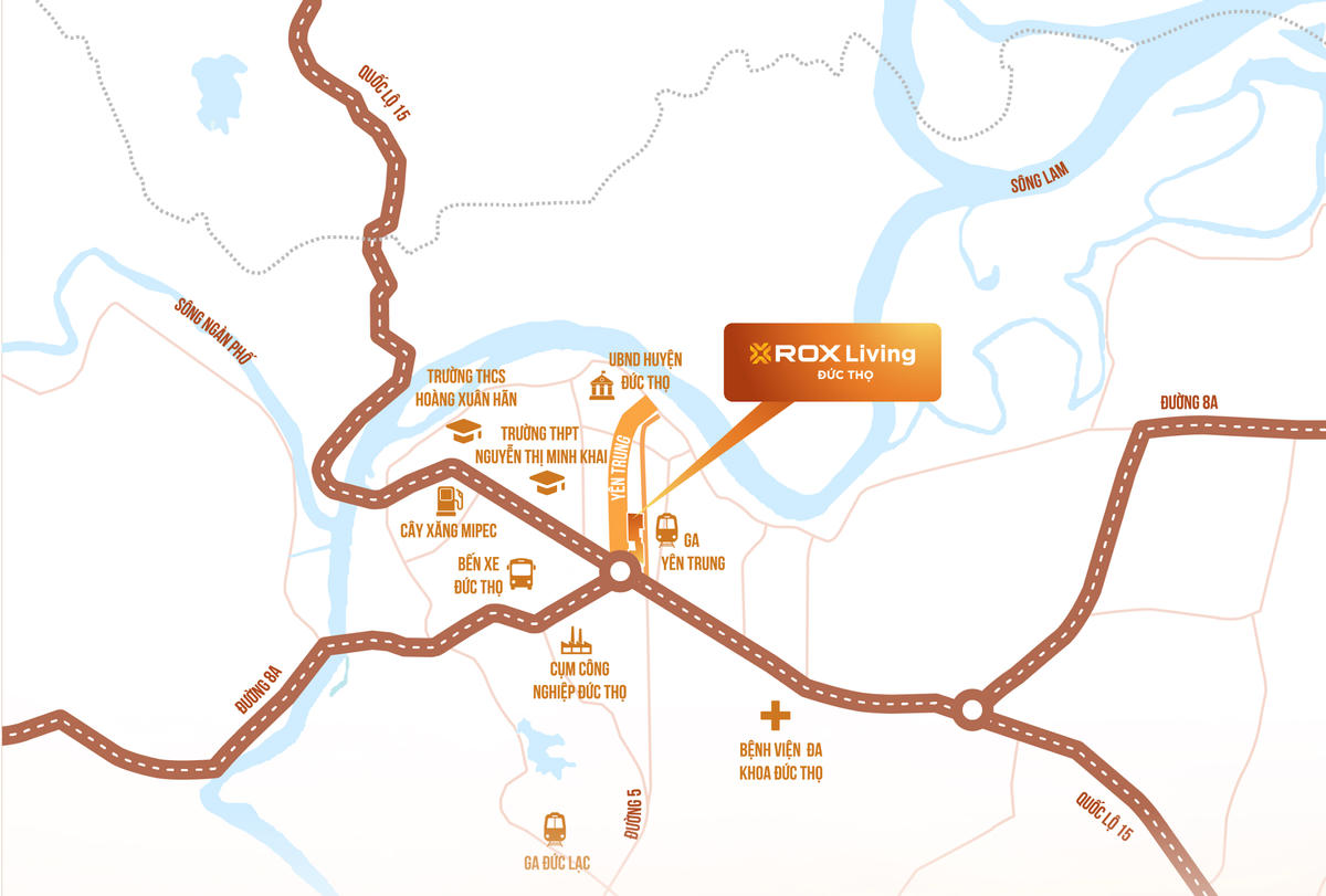 Tọa lạc trên đường Yên Trung – ROX Living Đức Thọ là chốn an cư lý tưởng cho chủ nhân