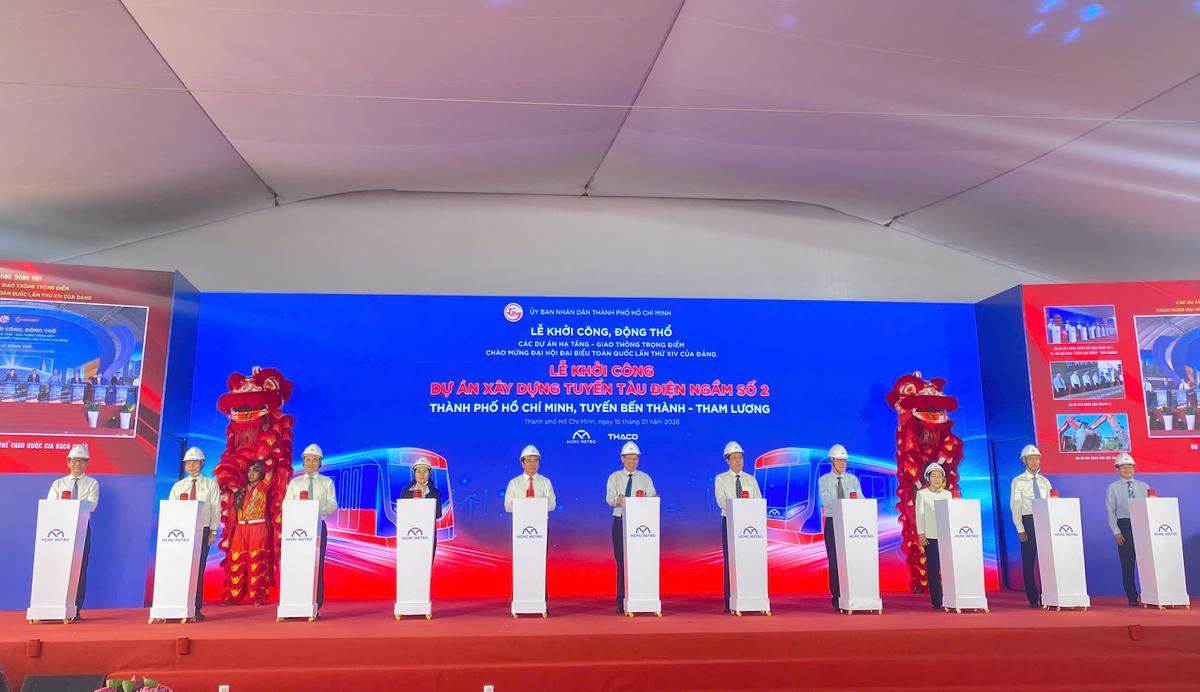 Lễ khởi công dự án metro số 2 Bến Thành-Tham Lương. Ảnh: H.Huy.