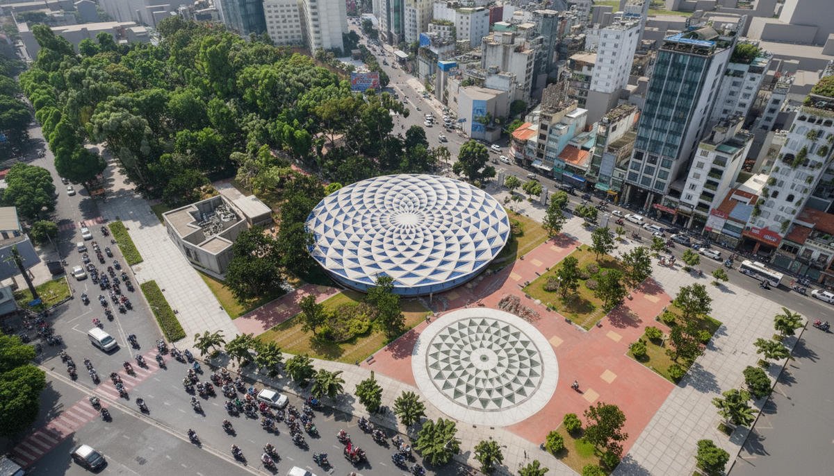 Phối cảnh nhà ga Bến Thành, đầu mối của tuyến metro số 2. Ảnh: MAUR.