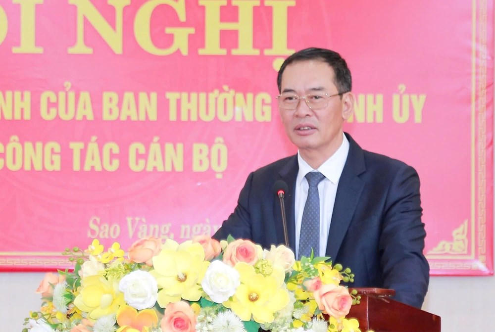 Ông Trịnh Tuấn Sinh, Phó Bí thư Tỉnh ủy, Chủ tịch Ủy ban MTTQ tỉnh Thanh Hóa phát biểu tại buổi lễ.