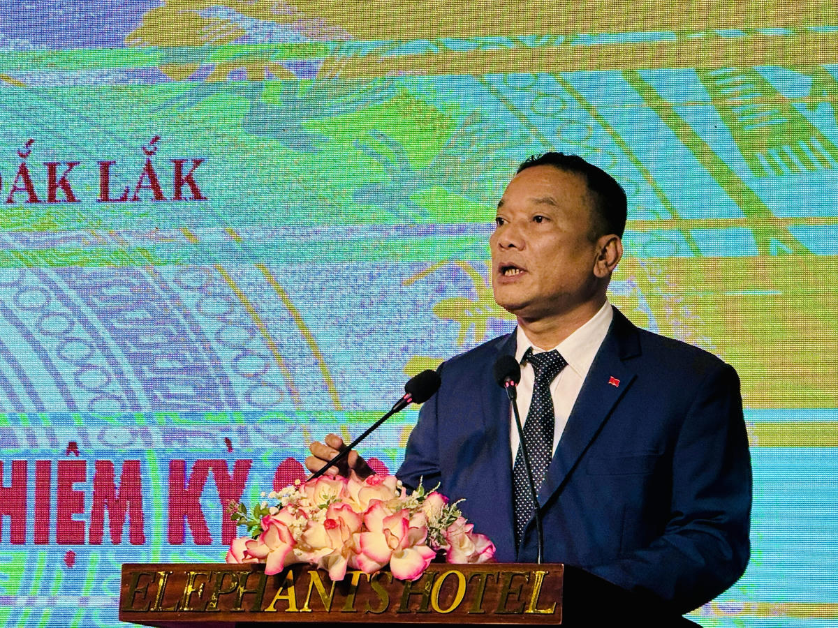 Ông Y Giang Gry Niê Knơng – Ủy viên Đoàn Chủ tịch Ủy ban Trung ương MTTQ Việt Nam, Phó Bí thư Tỉnh ủy, Chủ tịch Ủy ban MTTQ Việt Nam tỉnh Đắk Lắk. Ảnh: Thanh Nga.