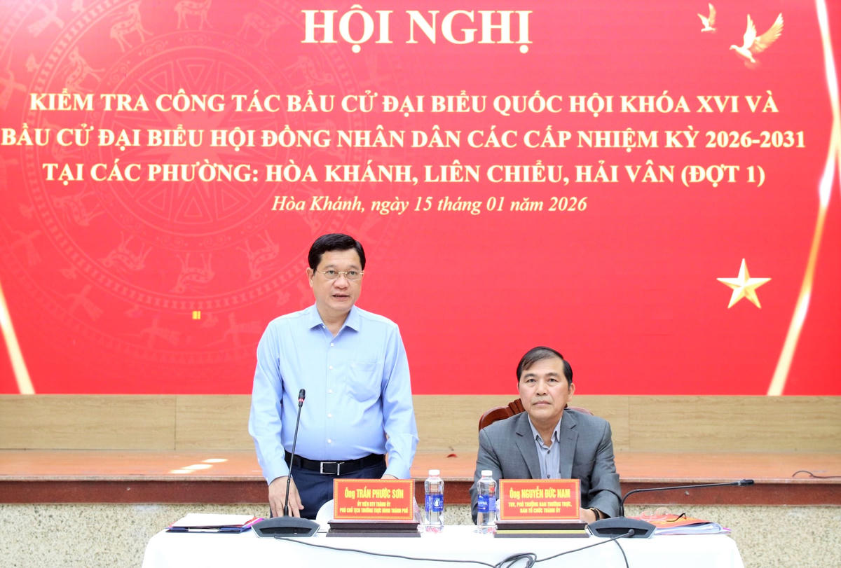 Phó Chủ tịch Thường trực HĐND TP Đà Nẵng Trần Phước Sơn phát biểu tại buổi kiểm tra. Ảnh: T.H.