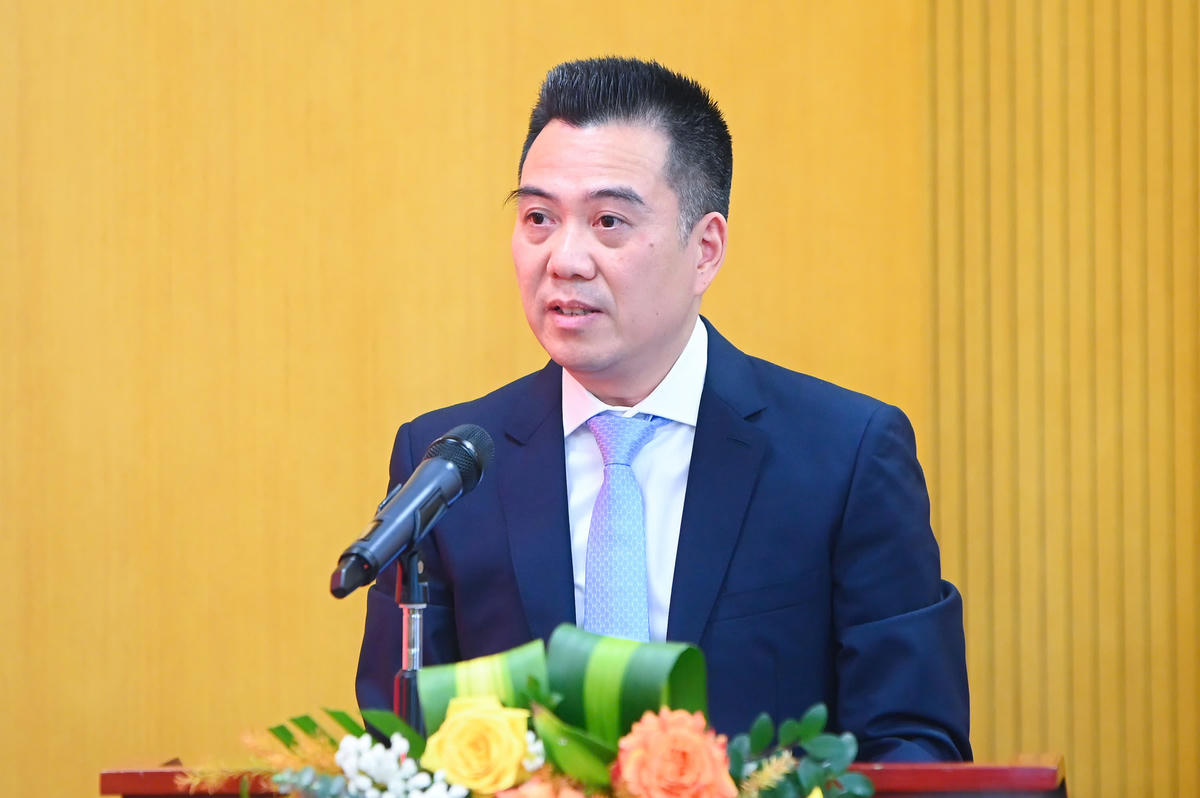 Thứ trưởng Đặng Ngọc Điệp phát biểu nhận nhiệm vụ. Ảnh: Tùng Đinh