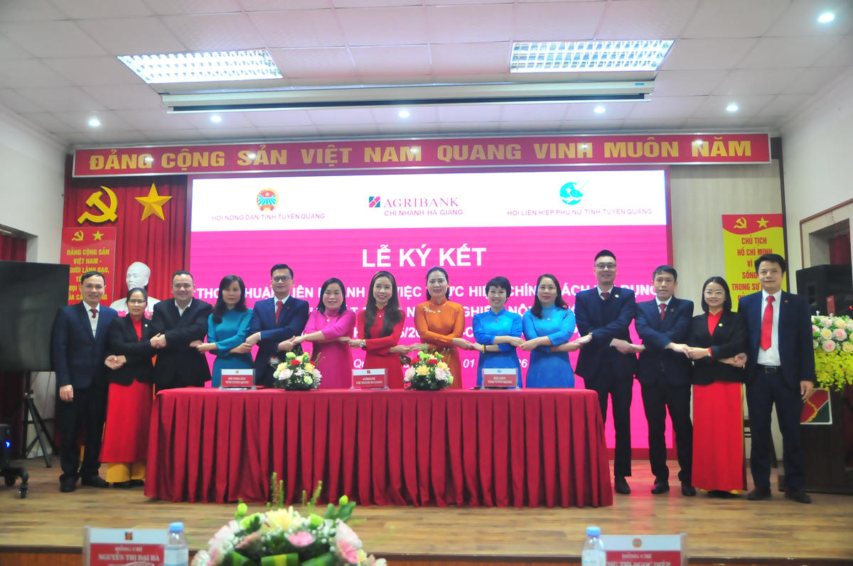 Lễ ký kết thành công thể hiện sự liên kết chặt chẽ nhằm giúp các hội viên có dòng vốn ổn định trong sản xuất, kinh doanh kịp thời, hiệu quả. Ảnh: Xuân Trường.