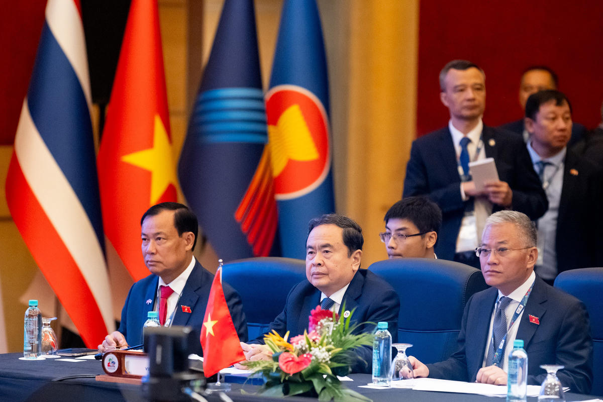 Chủ tịch Quốc hội Trần Thanh Mẫn dự phiên họp Ban chấp hành Đại hội đồng liên Nghị viện ASEAN lần thứ 46, tháng 9/2025. Ảnh: Đại biểu nhân dân