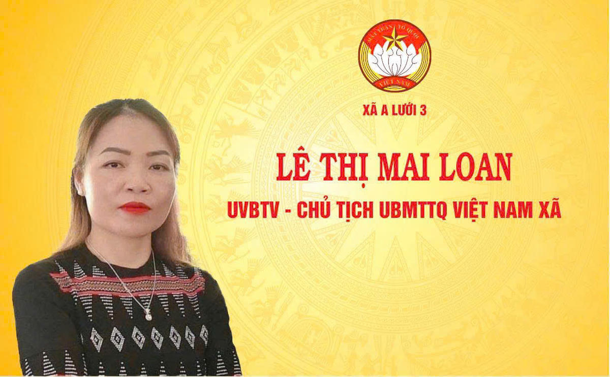 Bà Lê Thị Mai Loan - Chủ tịch Ủy ban MTTQ Việt Nam xã A Lưới 3. Ảnh: N.Q.