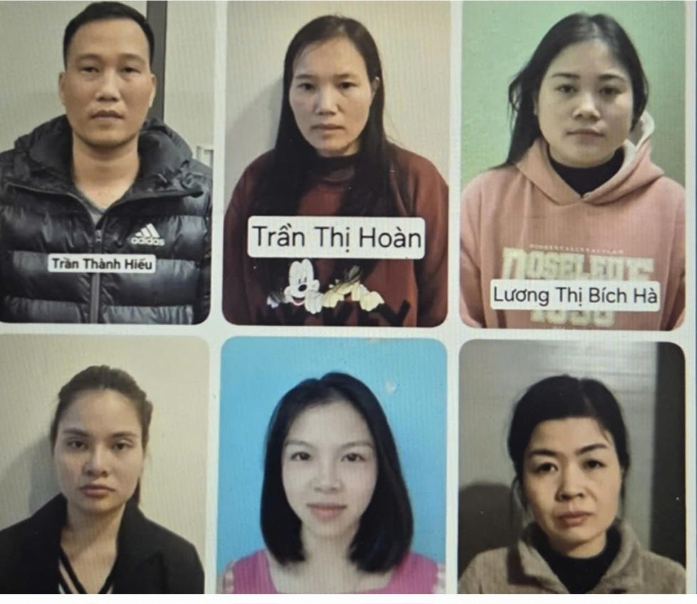 Một số bị can trong vụ án. Ảnh: An ninh Thủ đô.