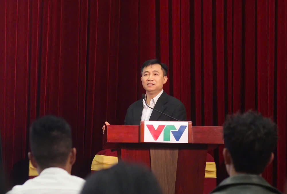 Ông Đỗ Thanh Hải - Phó Tổng giám đốc Đài Truyền hình Việt Nam phát biểu tại họp báo. Ảnh: Viết Thịnh.