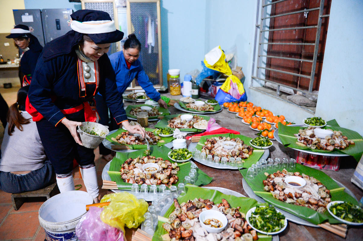 Mâm cỗ trong dịp Tết năm cùng. Ảnh: Đình Minh