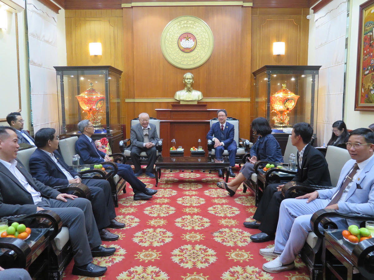 Quang cảnh buổi tiếp nhận.&nbsp;