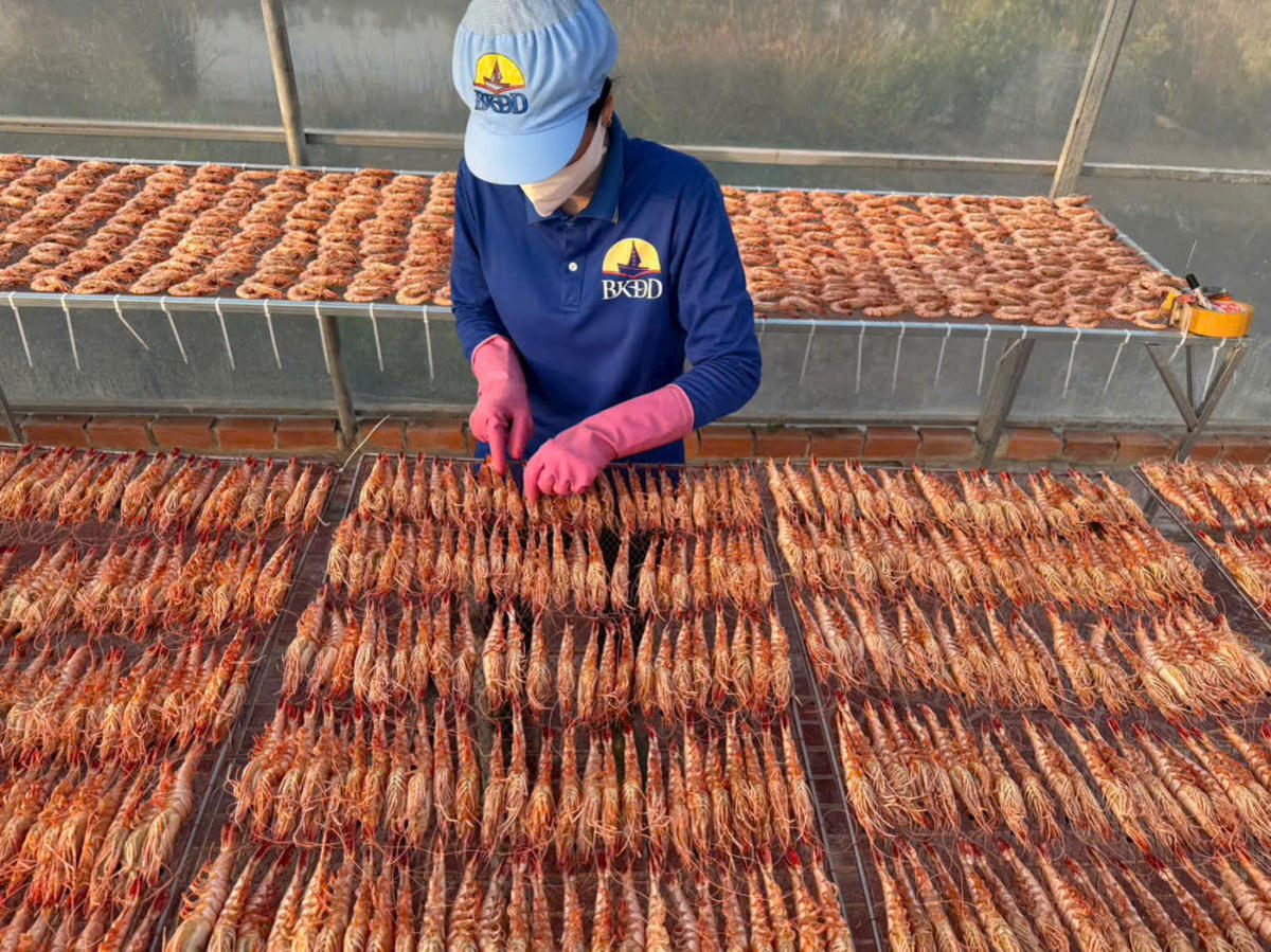 Làng khô nhộn nhịp vào tết. Ảnh: Nguyên Du