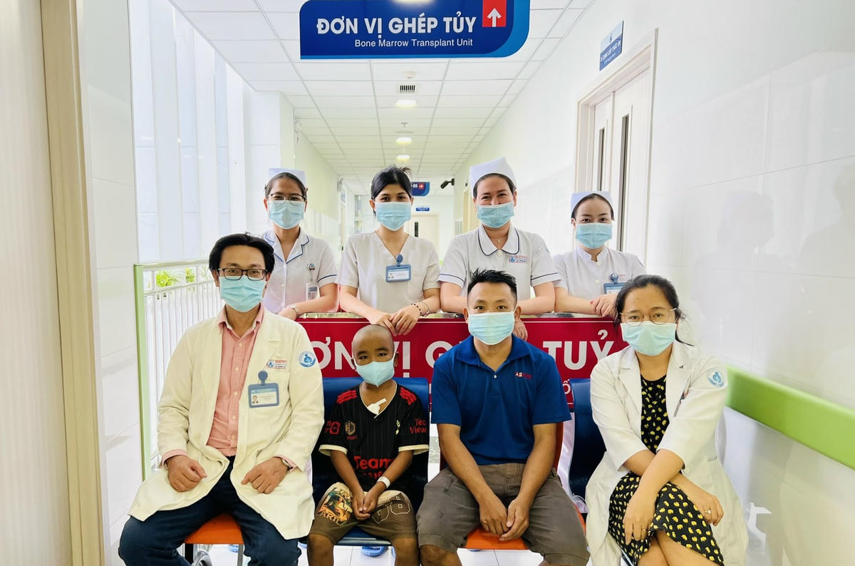 Bé ổn định sức khỏe sau ghép tủy. Ảnh: BV