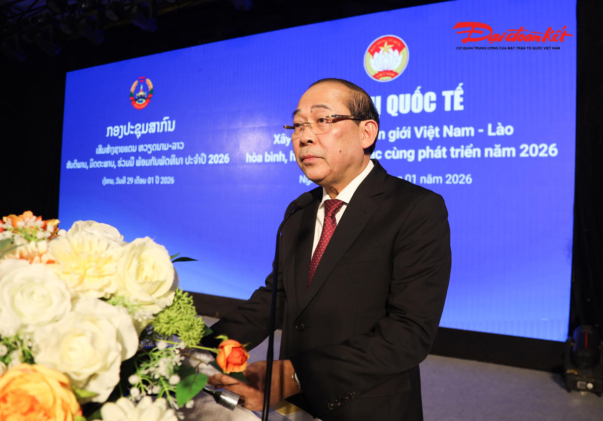 Ông Hoàng Công Thuỷ -&nbsp;Phó Chủ tịch Uỷ ban Trung ương MTTQ Việt Nam phát biểu tại Hội nghị. Ảnh: ĐB