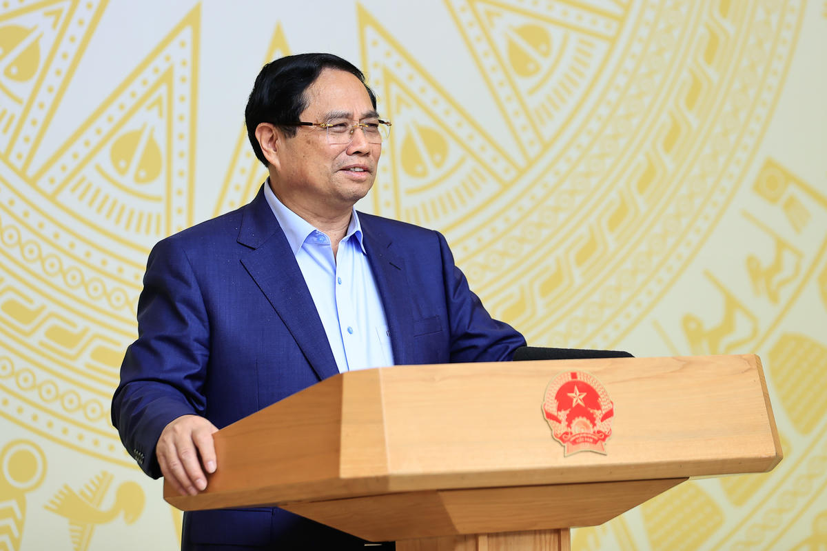 Thủ tướng Phạm Minh Chính phát biểu. Ảnh: Nhật Bắc