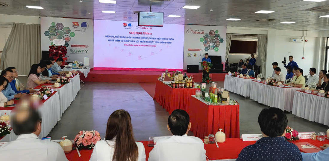 Quang cảnh chương trình “Đàn Sếu khởi nghiệp” tại Đồng Tháp. Ảnh: C.T. 