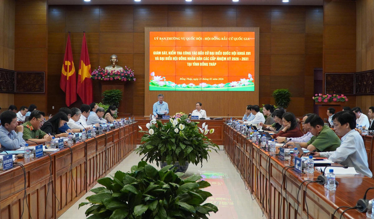 Quang cảnh buổi giám sát, kiểm tra. Ảnh: Trung Ngãi.