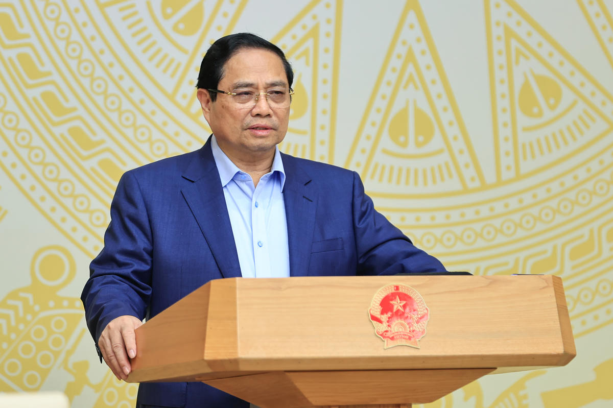 Thủ tướng Phạm Minh Chính phát biểu tại phiên họp. Ảnh: Nhật Bắc