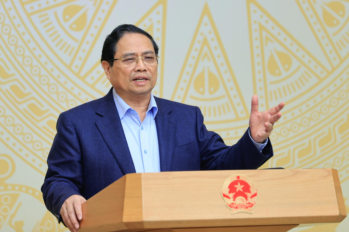 Thủ tướng Chính phủ Phạm Minh Chính phát biểu kết luận phiên họp. Ảnh: Nhật Bắc