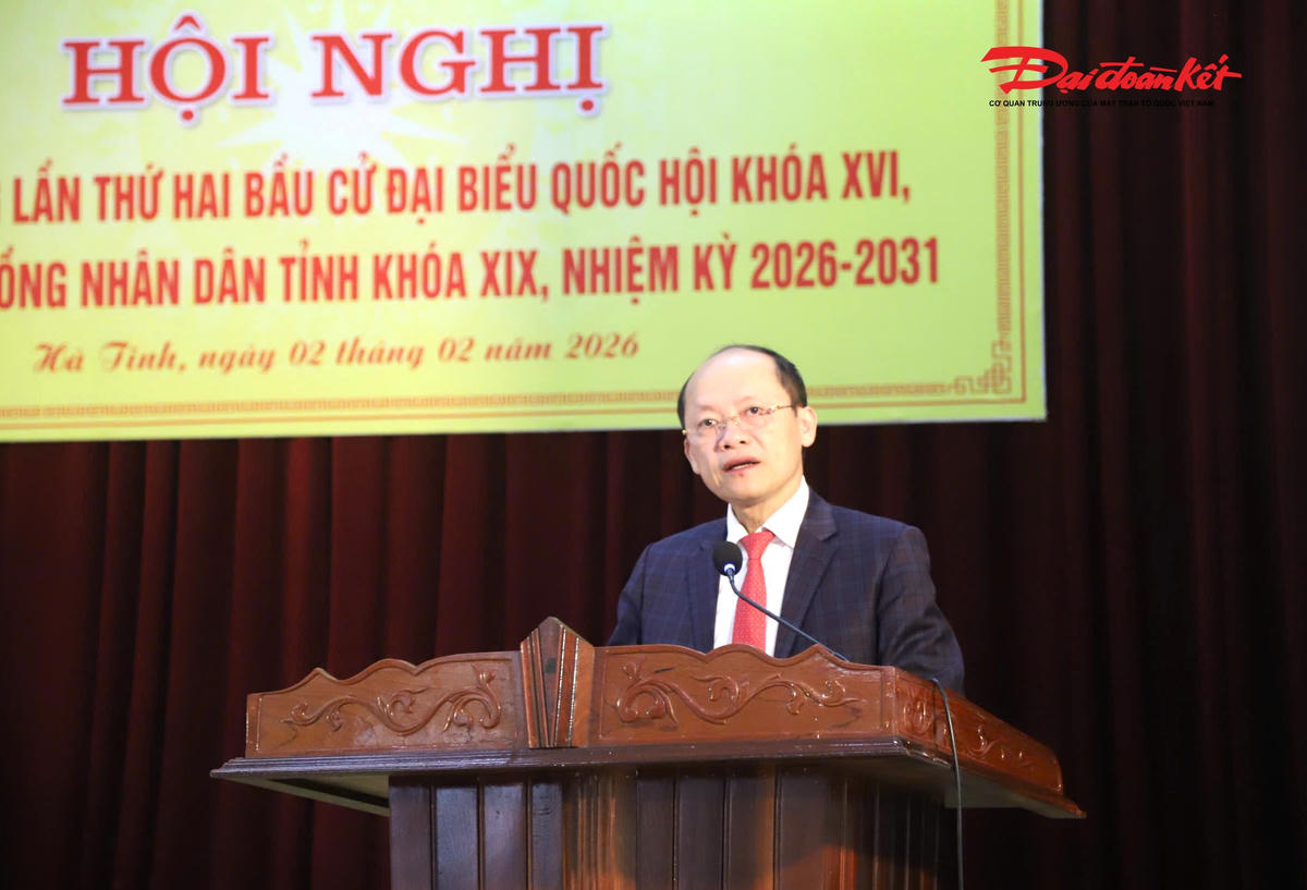 Ông Nguyễn Hồng Lĩnh, Phó Bí thư Thường trực Tỉnh ủy, Chủ tịch HĐND tỉnh, Chủ tịch Ủy ban bầu cử tỉnh Hà Tĩnh. Ảnh: CH.