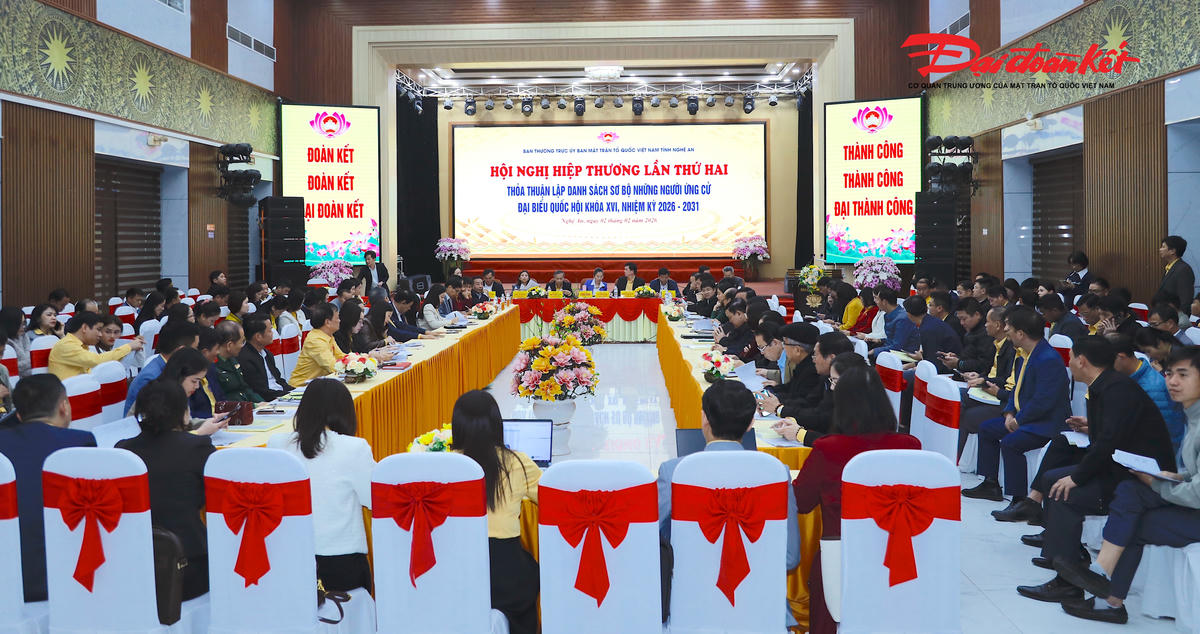 Nghệ An: Hội nghị hiệp thương lần thứ hai để thỏa thuận, lập danh sách sơ bộ những người ứng cử đại biểu Quốc hội và HĐND tỉnh nhiệm kỳ 2026-2030 