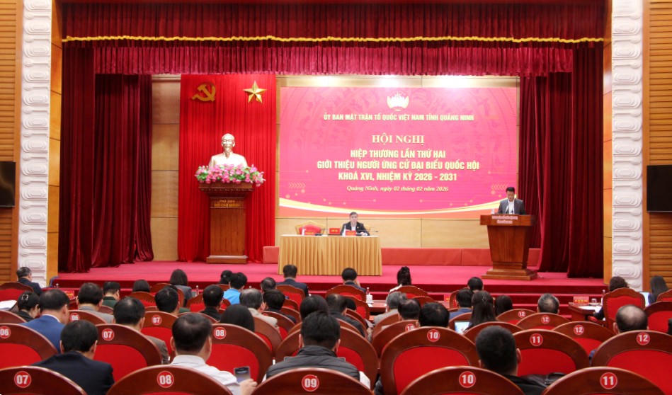 Quang cảnh&nbsp;hội nghị hiệp thương lần thứ hai giới thiệu người ứng cử đại biểu Quốc hội (ĐBQH) khóa XVI nhiệm kỳ 2026 - 2031. 