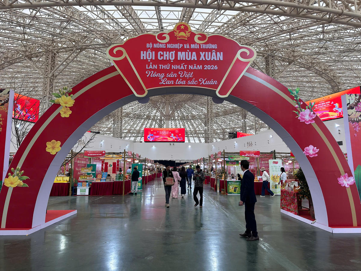 Phân khu “Nông sản Việt - Lan tỏa sắc xuân” do Bộ Nông nghiệp và Môi trường chủ trì. Ảnh: TL