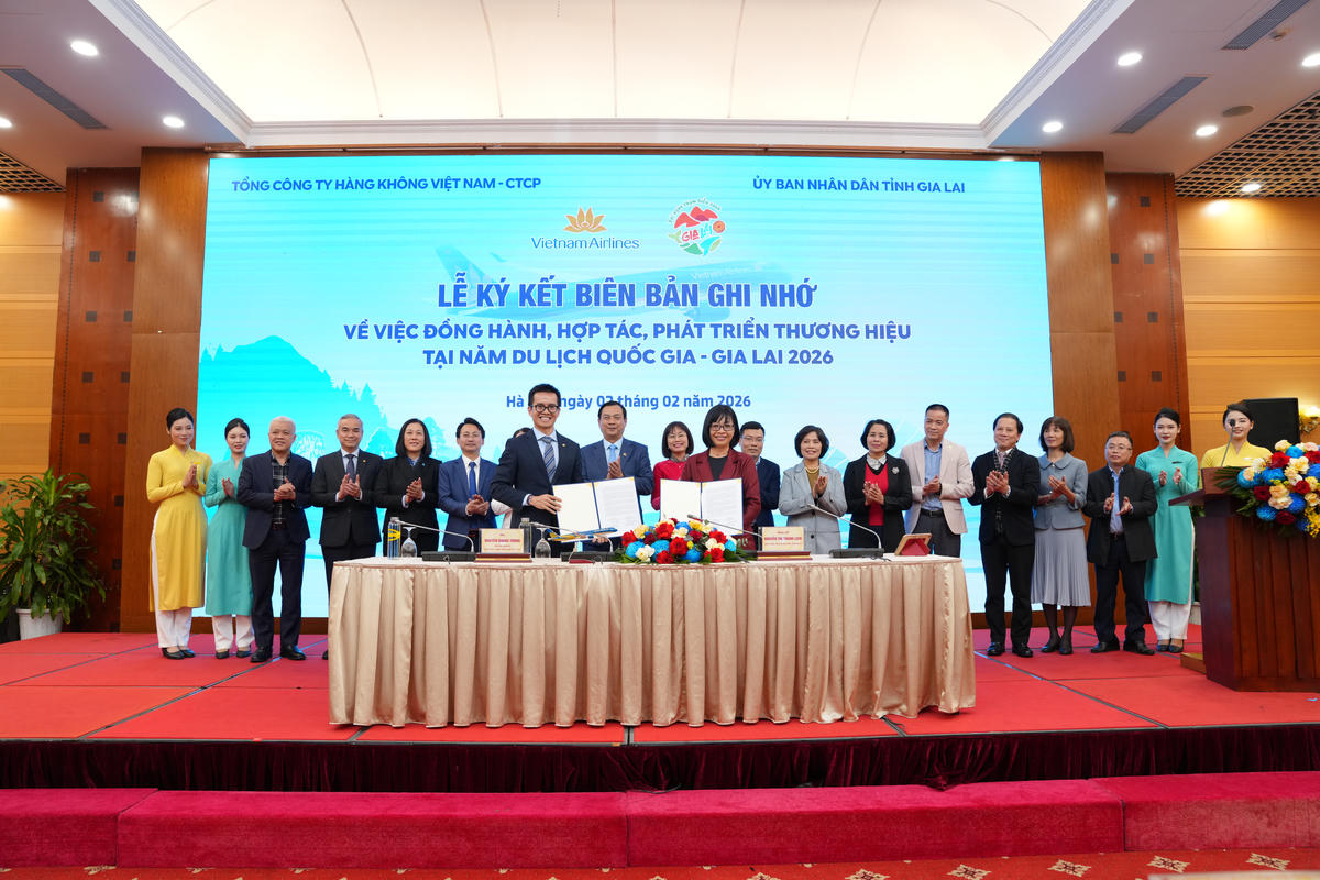 Vietnam Airlines và UBND tỉnh Gia Lai đã ký kết Biên bản ghi nhớ hợp tác, khẳng định sự đồng hành chiến lược trong Năm Du lịch Quốc gia - Gia Lai 2026.