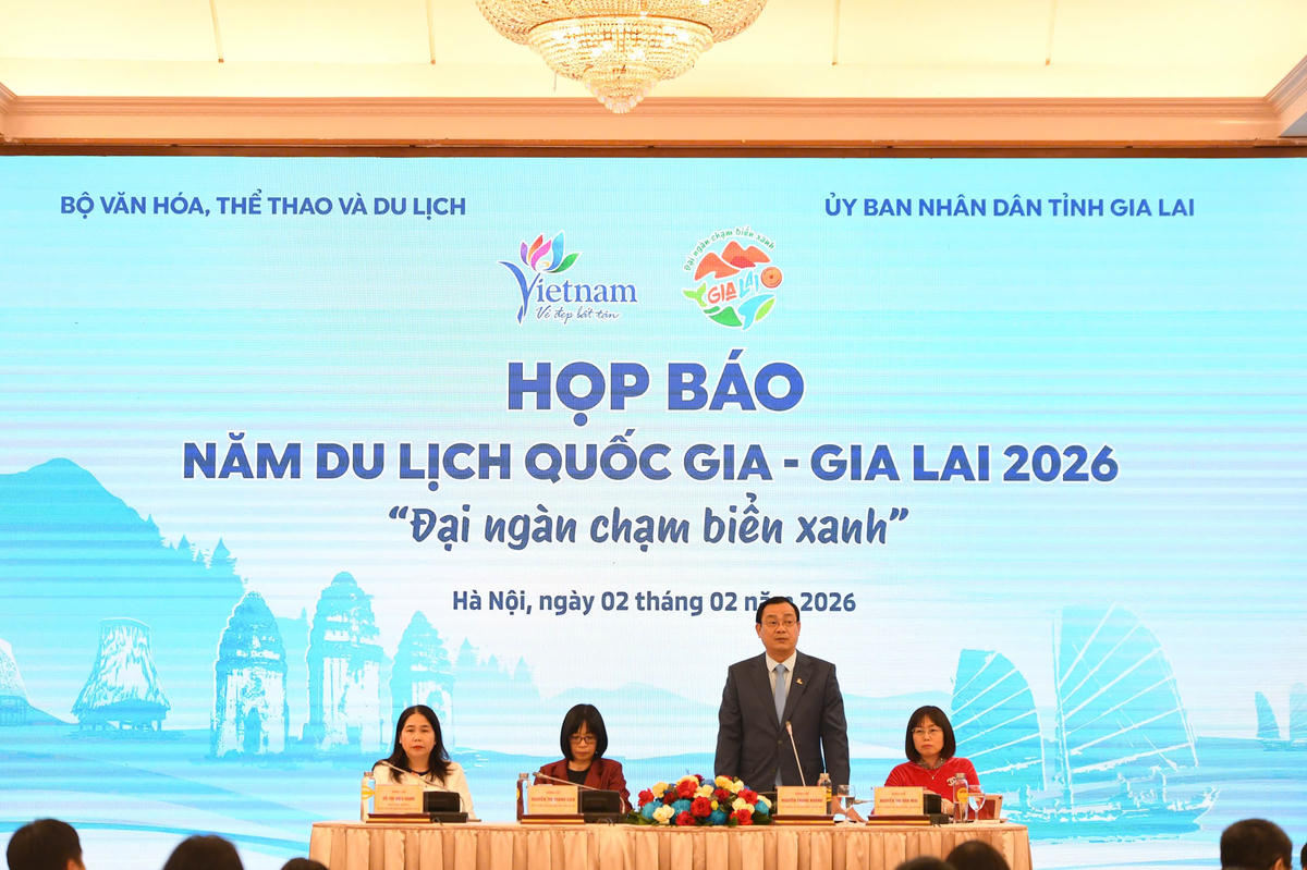 Cục trưởng Cục Du lịch Quốc gia Việt Nam Nguyễn Trùng Khánh khẳng định ý nghĩa và tầm quan trọng của sự kiện Năm Du lịch quốc gia trong quảng bá, thu hút du khách. Ảnh: Phạm Sỹ.