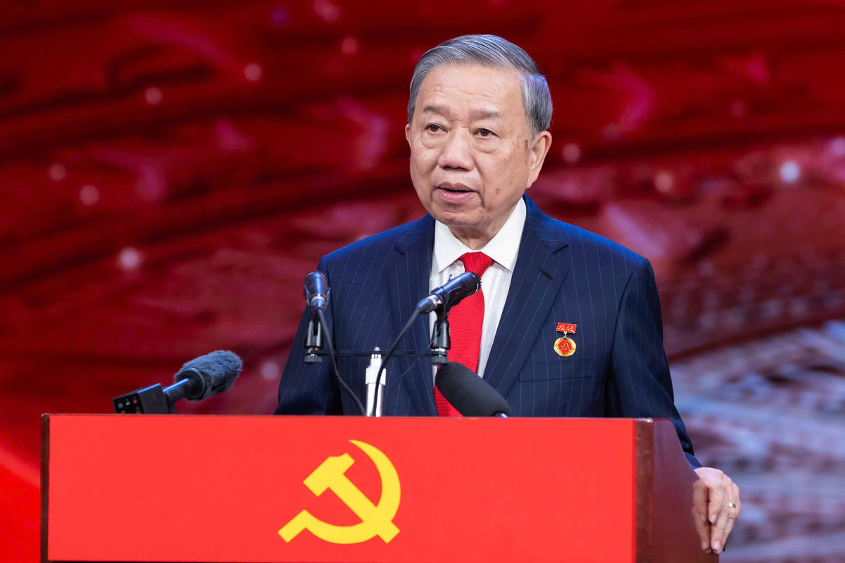 Tổng Bí thư Tô Lâm phát biểu tại buổi Lễ (Ảnh: Quang Vinh)