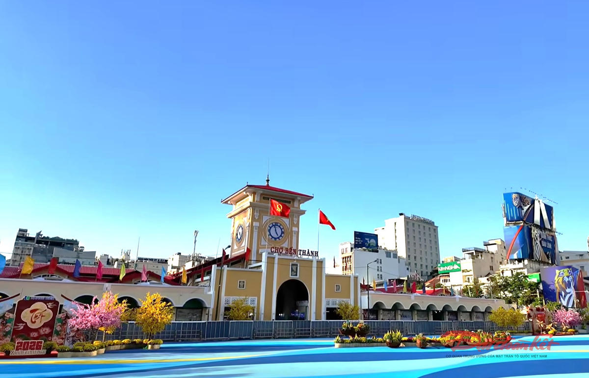 Khu vực cảnh quan phía trước chợ Bến Thành (TP Hồ Chí Minh) được người dân quan tâm góp ý. Ảnh: Hồng Phúc.