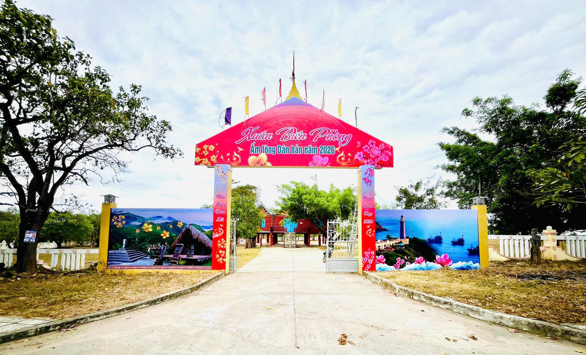 Điểm tổ chức Chương trình “Xuân Biên phòng – Ấm lòng dân bản” năm 2026 tại xã Buôn Đôn. Ảnh: TN.. 