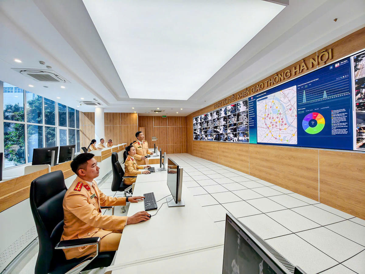 Hình ảnh Trung tâm điều khiển giao thông Hà Nội.